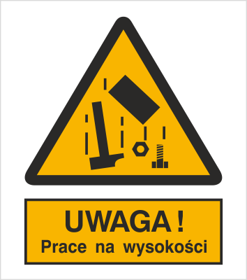 Znak Ostrzeżenie przed pracami na wysokości (324)