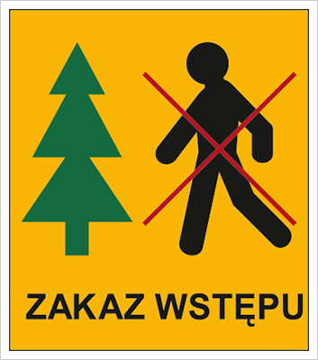 Znak Zakaz wstępu do lasu (857-05)