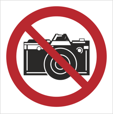 Znak Zakaz fotografowania (609)