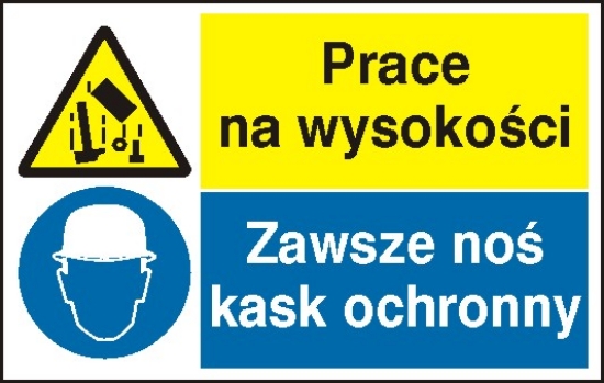 Prace na wysokości. Zawsze noś kask ochronny