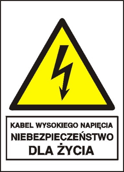 Kabel wysokiego napięcia. Niebezpieczeństwo dla życia