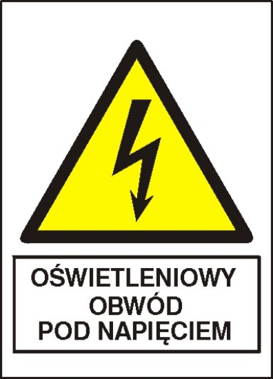 Oświetleniowy obwód pod napięciem