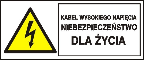Kabel wysokiego napięcia. Niebezpieczeństwo dla życia