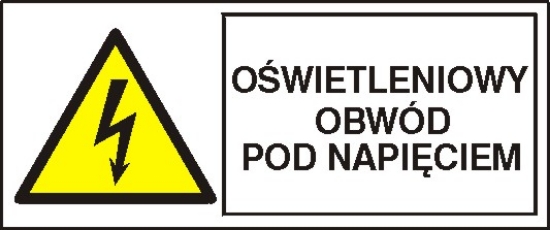 Oświetleniowy obwód pod napięciem