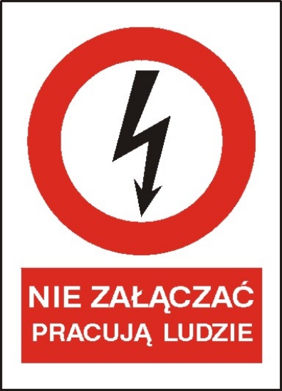 Nie załączać pracują ludzie