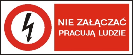 Nie załączać pracują ludzie