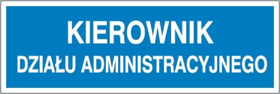 Kierownik działu administracyjnego