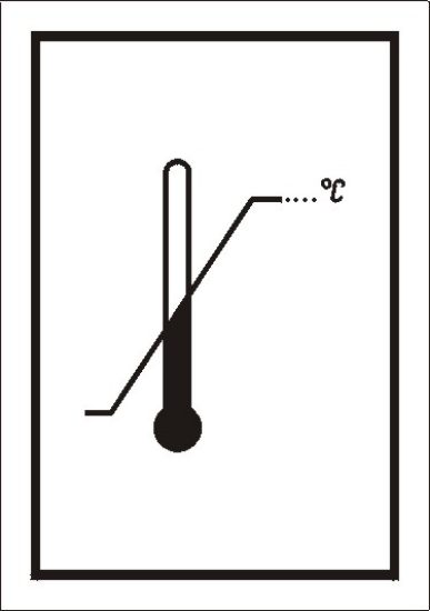 Przestrzegać zakresu temperatury (dla zawartości opakowania dla której wymagane jest nie przekroczenie temp. maksymalnej)