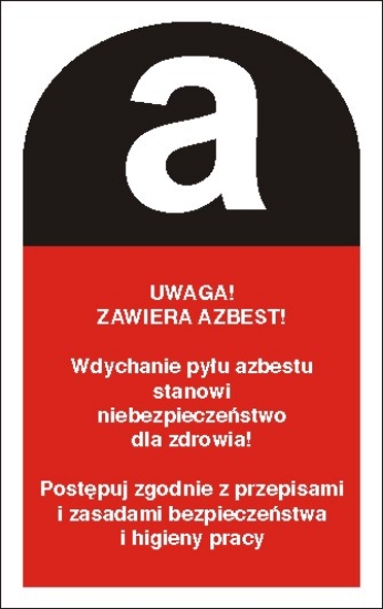 Uwaga! Zawiera azbest