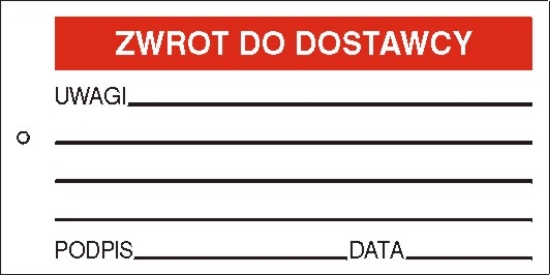 Zwrot do dostawcy