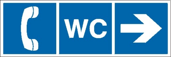 WC, telefon (kierunek w prawo)