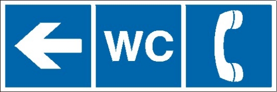 WC, telefon (kierunek w lewo)