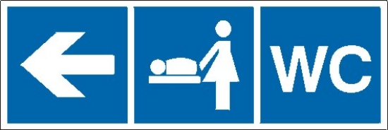 WC, przewijalnia dzieci (kierunek w lewo)