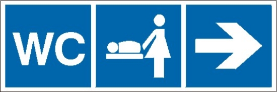 WC, przewijalnia dzieci (kierunek w prawo)