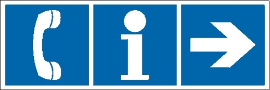 Informacja, telefon (kierunek w prawo)