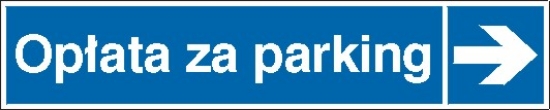 Opłata za parking (kierunek w prawo)