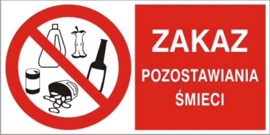Zakaz pozostawiania śmieci