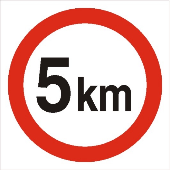 Ograniczenie prędkości do 5 km
