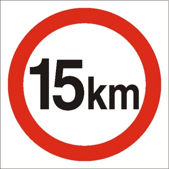 Ograniczenie prędkości do 15 km