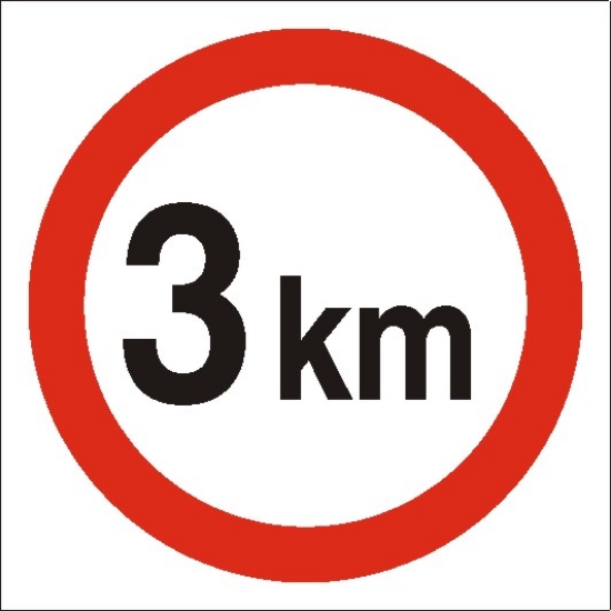 Ograniczenie prędkości do 3 km