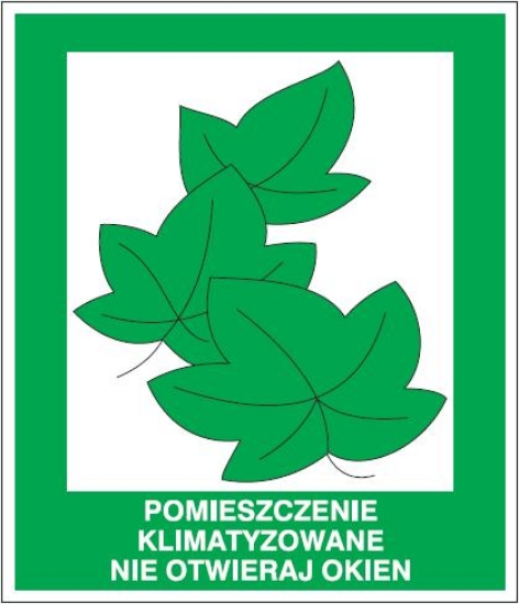Pomieszczenie klimatyzowane nie otwieraj okien