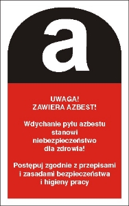 Obrazek dla kategorii Znak Uwaga! Zawiera azbest (700-13)