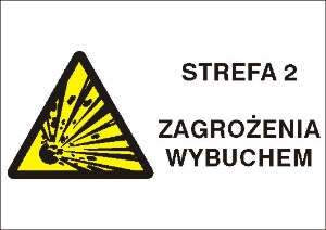 Obrazek dla kategorii Znak Strefa 2 zagrożenia wybuchem (870-24)