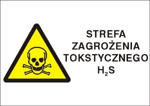 Obrazek dla kategorii Znak Strefa zagrożenia toksycznego H2S (870-25)