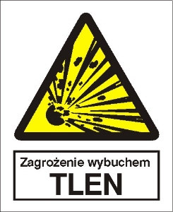Obrazek dla kategorii Znak Niebezpieczeństwo wybuchu - Tlen (216-01)