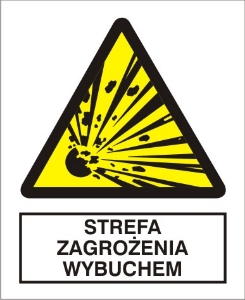 Obrazek dla kategorii Znak Strefa zagrożenia wybuchem (221-04)