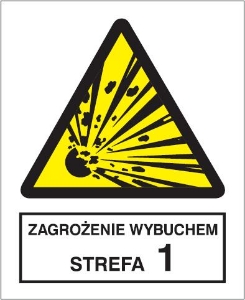 Obrazek dla kategorii Znak Zagrożenie wybuchem. Strefa 1 (221-05)