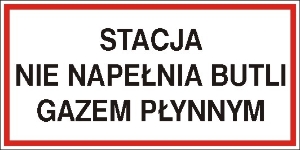 Obrazek dla kategorii Znak Stacja nie napełnia butli gazem płynnym (829-07)