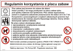 Obrazek dla kategorii Regulamin korzystania z placu zabaw (422-183)