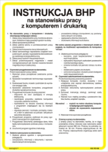 Obrazek dla kategorii 422 XO - 08 Instrukcja BHP na stanowisku pracy z komputerem i drukarką (422 XO-08)
