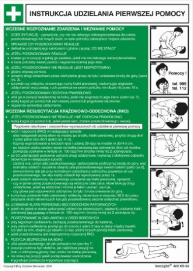 Instrukcja ABC pierwszej pomocy (obrazkowo-tekstowa) 422 XO - 62
