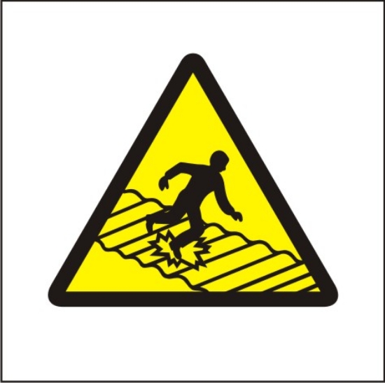 Ostrzeżenie przed kruchym dachem