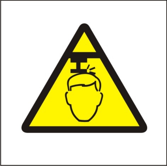 Ostrzeżenie przed niebezpieczeństwem uszkodzenia głowy