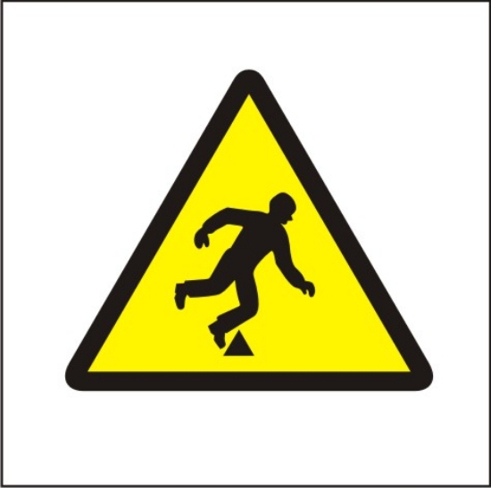 Ostrzeżenie przed niebezpieczeństwem potknięcia