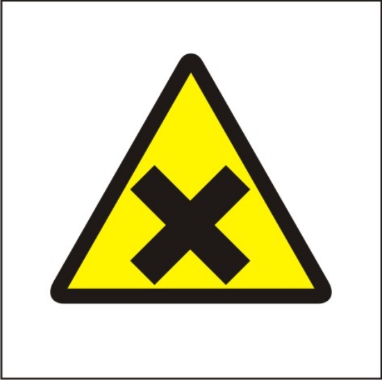 Ostrzeżenie przed preparatami drażniącymi