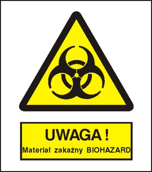 Ostrzeżenie przed materiałem zakaźnym biohazard