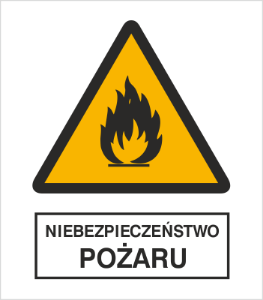 Obrazek dla kategorii Znak Niebezpieczeństwo pożaru (214-02)