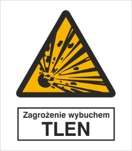Obrazek dla kategorii Znak Niebezpieczeństwo wybuchu - Tlen (216-01)