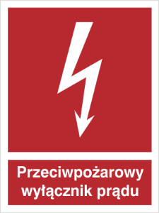 Obrazek dla kategorii Znak Przeciwpożarowy wyłącznik prądu (219)