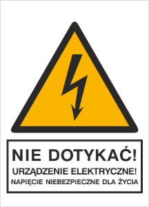 Obrazek dla kategorii Znaki elektryczne ostrzegawcze typu A wg PN-88-E-08501