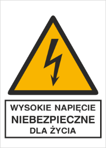 Obrazek dla kategorii Znak Wysokie napięcie niebezpieczne dla życia (330-02)