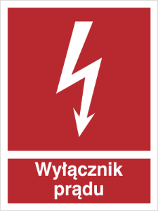 Obrazek dla kategorii Znak Wyłącznik prądu (219-01)