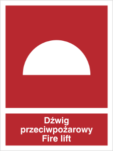 Obrazek dla kategorii Znak Dźwig przeciwpożarowy Fire lift (225-01)