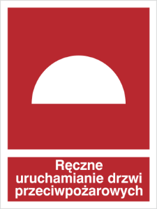 Obrazek dla kategorii Znak Ręczne uruchamianie drzwi przeciwopożarowych (227-01)