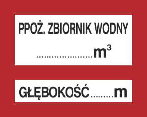 Obrazek dla kategorii Znak Ppoż. zbiornik wodny … 3 Głębokość … m (231-27)