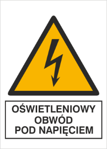 Obrazek dla kategorii Znak Oświetleniowy obwód pod napięciem (330-07)